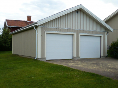 Garage utförd av Jockes bygg & snickarservice - ett byggföretag i Borlänge och Falun
